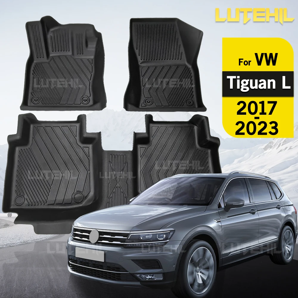 

Автомобильный коврик TPE для Volkswagen VW Tiguan L ALL SPACE 5/7 Seat 2017-2023 2022 2021, чехол для ковра, аксессуары для защиты салона