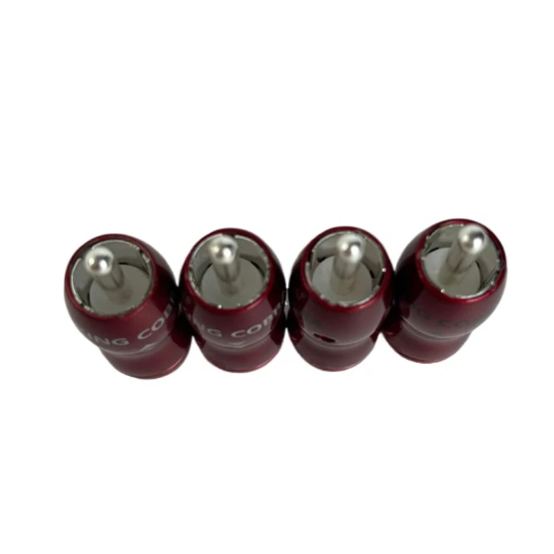 4Pcs King Cobra RCA Plug Silver Plated Red Copper HiFi Audio Adapter Signal Line Connector 8mm