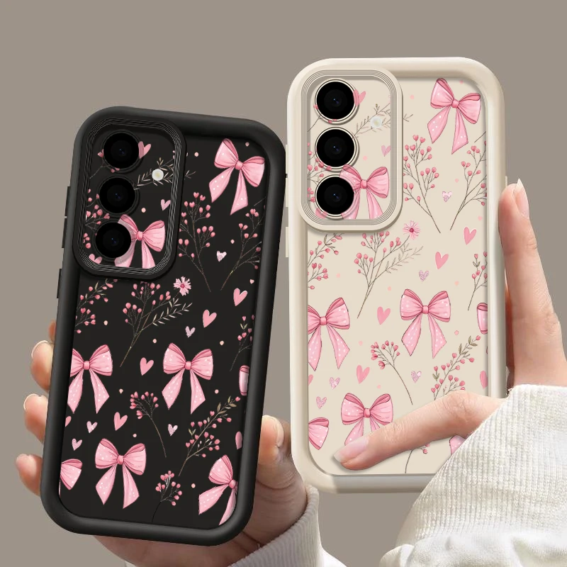 Niedliche Schleifenmuster-Handyhülle für Samsung Galaxy A57 A27 A37 A17 A56 A16 A36 A55 A15 A26 A54 S26 S24 S23 Ultra S25 FE Weiche Schutzhülle