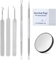 16pcs Blackhead Remover Kit for Pimple Popper Comedone Acne Tweezers Extractor Tools Remove Whitehead Spot Pimple Zit Ingrown