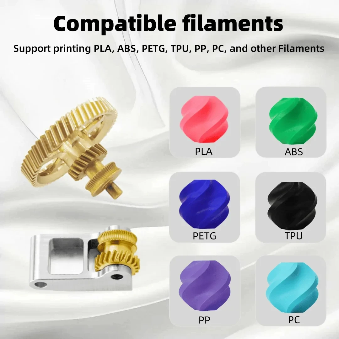 Upgrade Gehard Staal Extruder Gear Assembly Voor Bambu Lab P1S P1P X1 Carbon X1C 3D Printer DLC NanoCoated slijtvaste