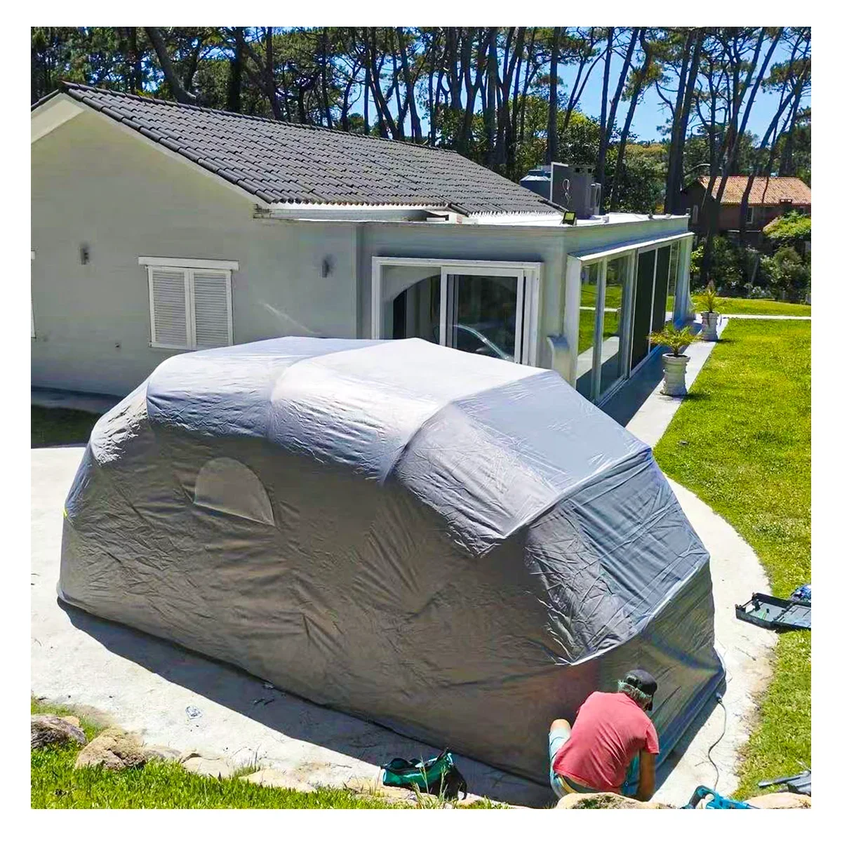 Car Sunshade folded portable carport protection windproof umbrella