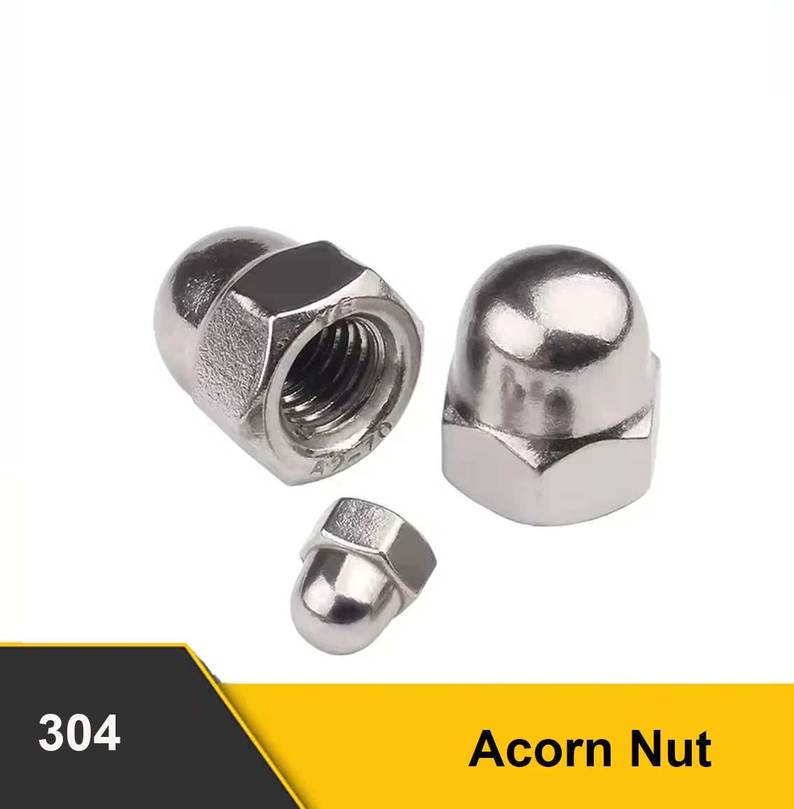 2-20pcs UNC 304 Stainless Steel Acorn Nut 6#-32 8#-32 10#-24 1/4-20 5/16-18 3/8-16 1/2-13 Decorative Cover Semicircle Dome Cap