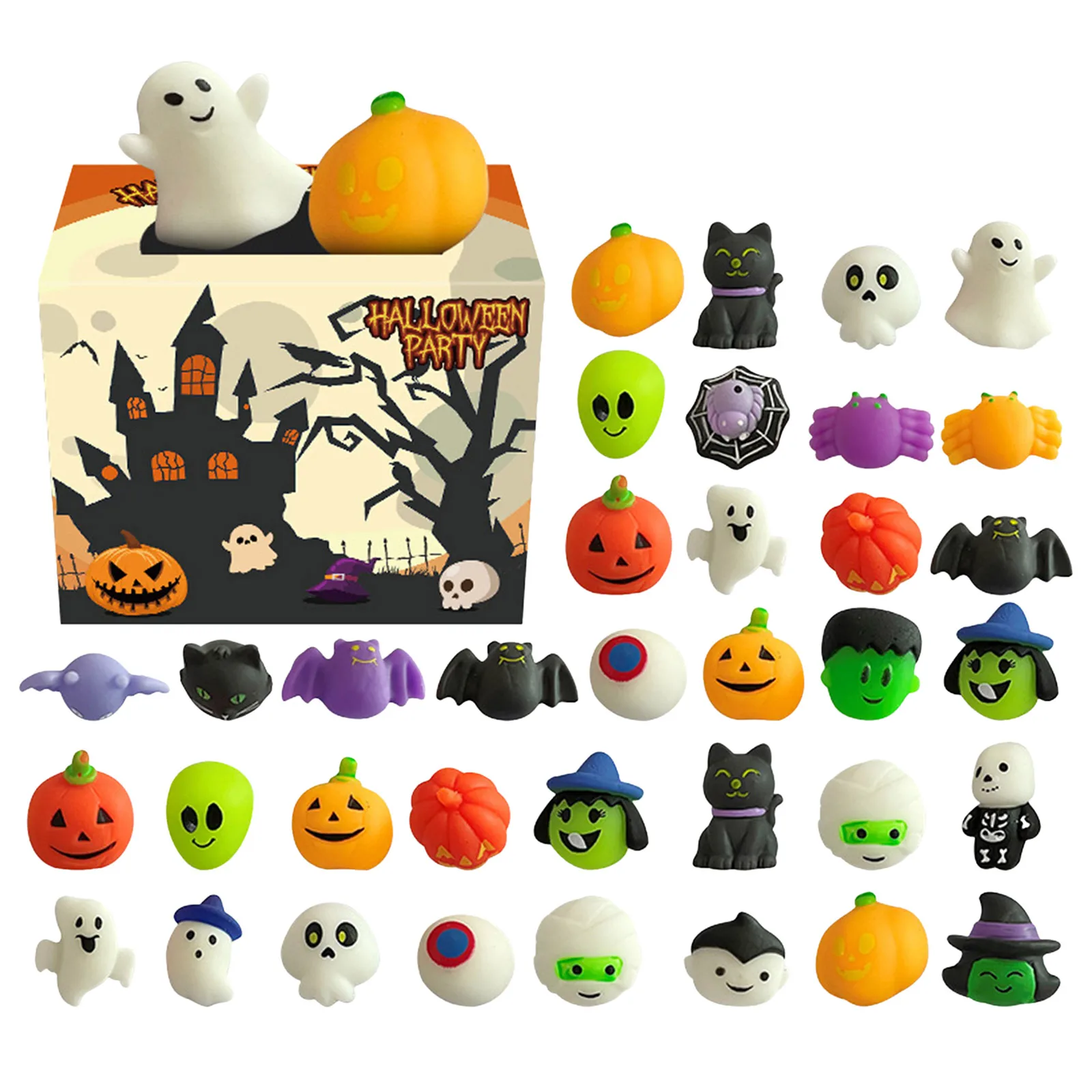 Bubble poussoir 24 ou 36 pièces de jouets d'Halloween doux avec 12 personnages d'Halloween citrouille Surprise Halloween prospector