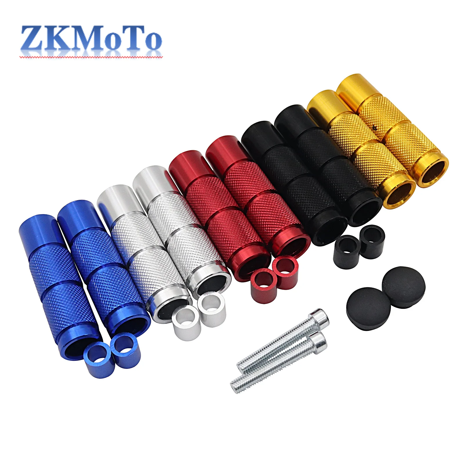 Motorcycle Bike Scooter Dirt Bike M8 CNC Footrests Foot Pegs Pedals For Kawasaki Honda KTM Yamaha Suzuki Motocross ATV Universal