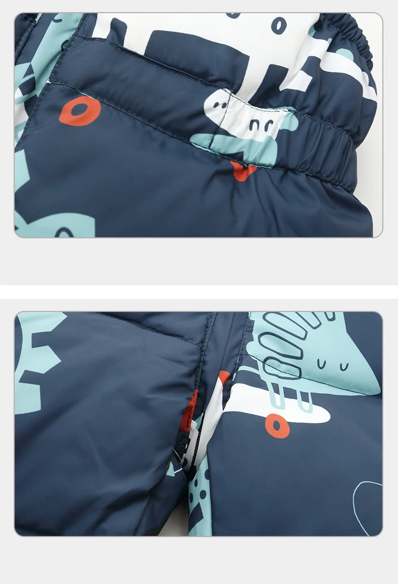 Children Winter Warm Down Jacket Parka Boy Baby Overalls Toddler Girl Clothes Kids Dinosaur Clothing Set Hooded Coat Snowsuit