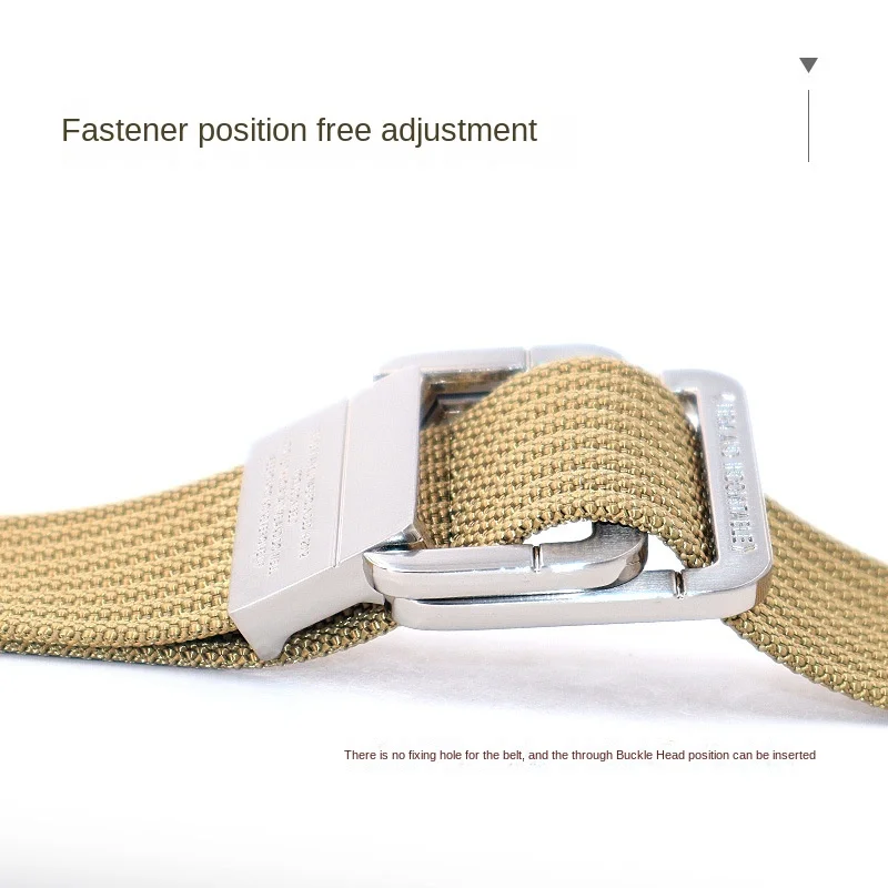 New Double Ring Buckle Polyester Webbing Belt Flexible Non Deform Textile Material Double Loop  Assembly Neat Woven Grain Weight
