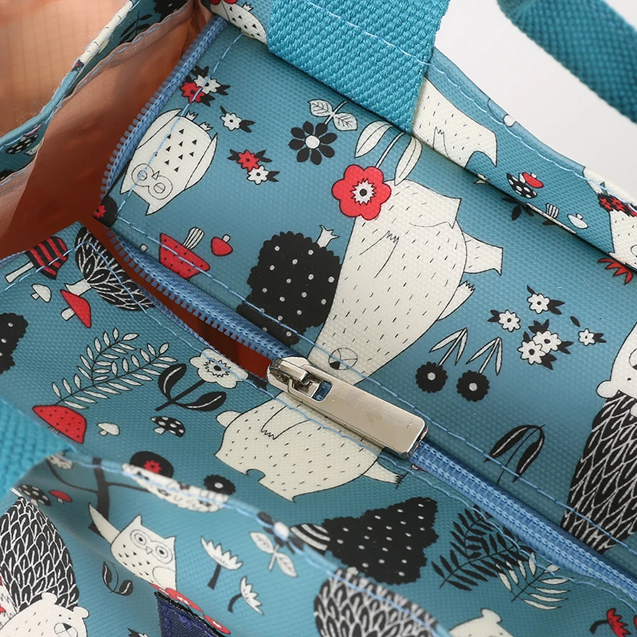 Large capacity fashion casual printing thick durable waterproof handbag daily shopping hand mommy bag