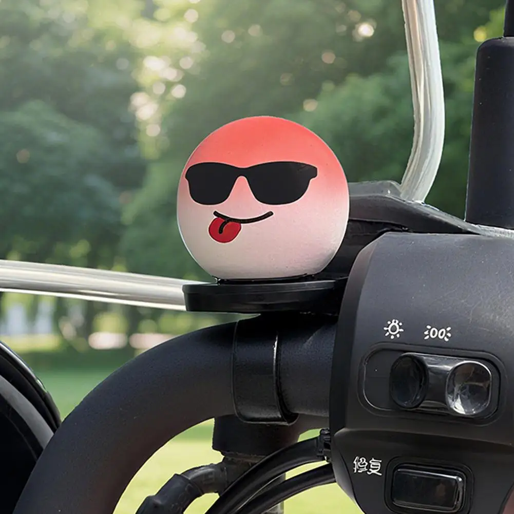 البيض الإبداعي دراجة نارية دراجة سيارة الحلي ، التعبيرات لطيف ، سيارة الأشعة فوق البنفسجية تغيير شخصية الديكور وجوه ، هدية يبتسم V7J1 #2