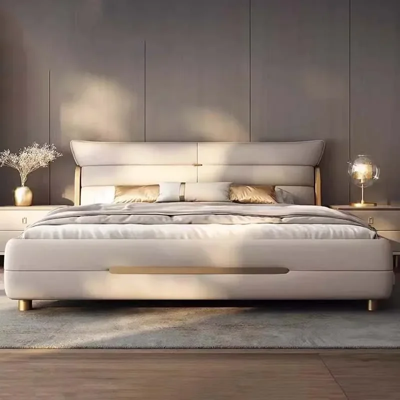 Letto estetico moderno Organizzatore multifunzione King Size Letto matrimoniale Spazio portaoggetti Marco De Cama Queen Moderno Mobili di lusso