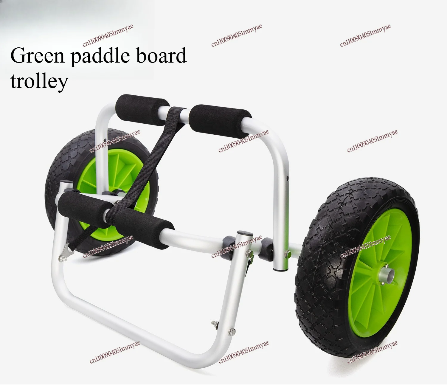 Kayak Trailer Aluminum Folding Cart for Hard Plastic SUP, Hand Pull Push Trolley with Adjustable Strap for Fiberglass