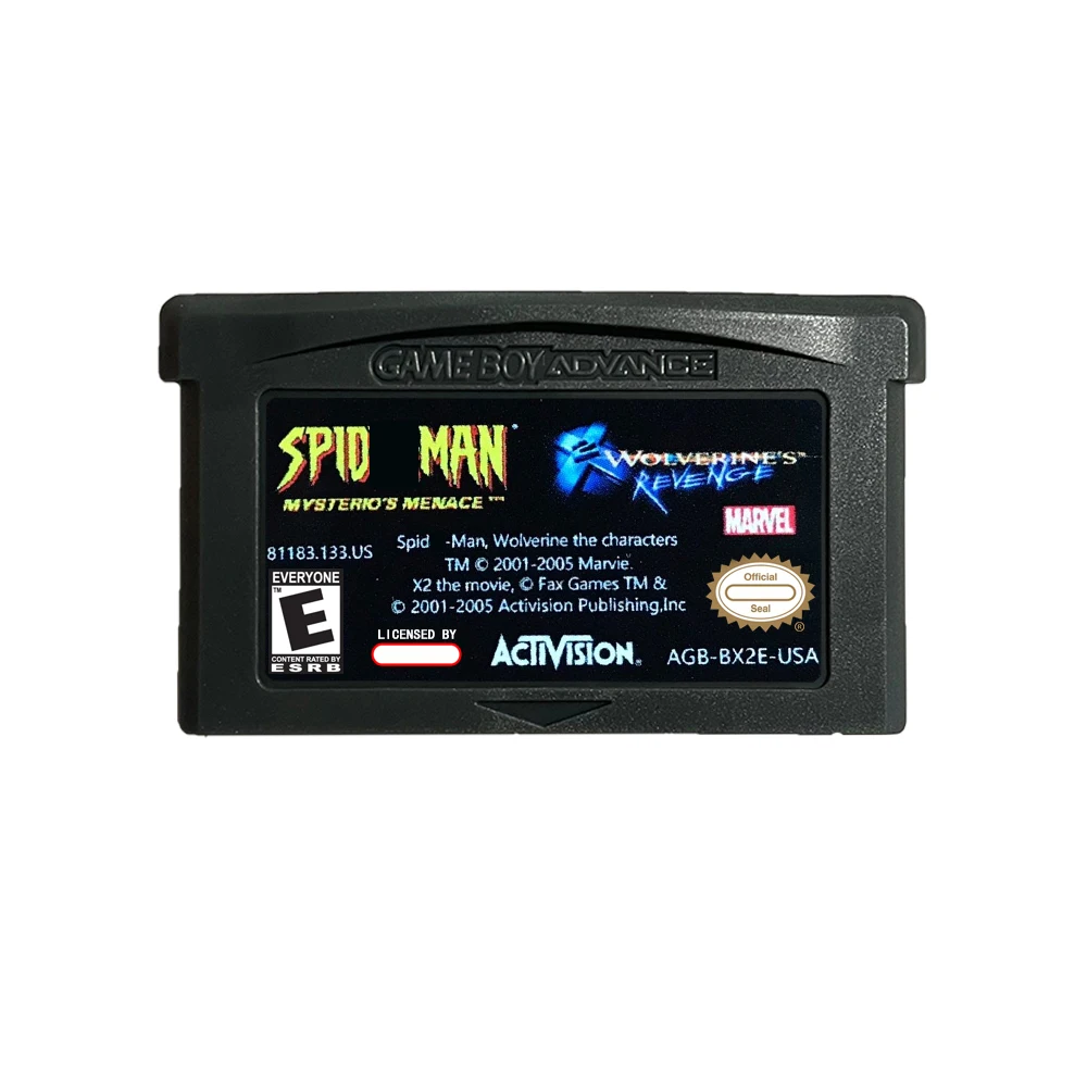 Sp-Man: Mysterio's Menace GAME BOY ADVANCE Cartridge 32 Bit Video Game For Nintendo GBA/SP/NDS Console - English Language