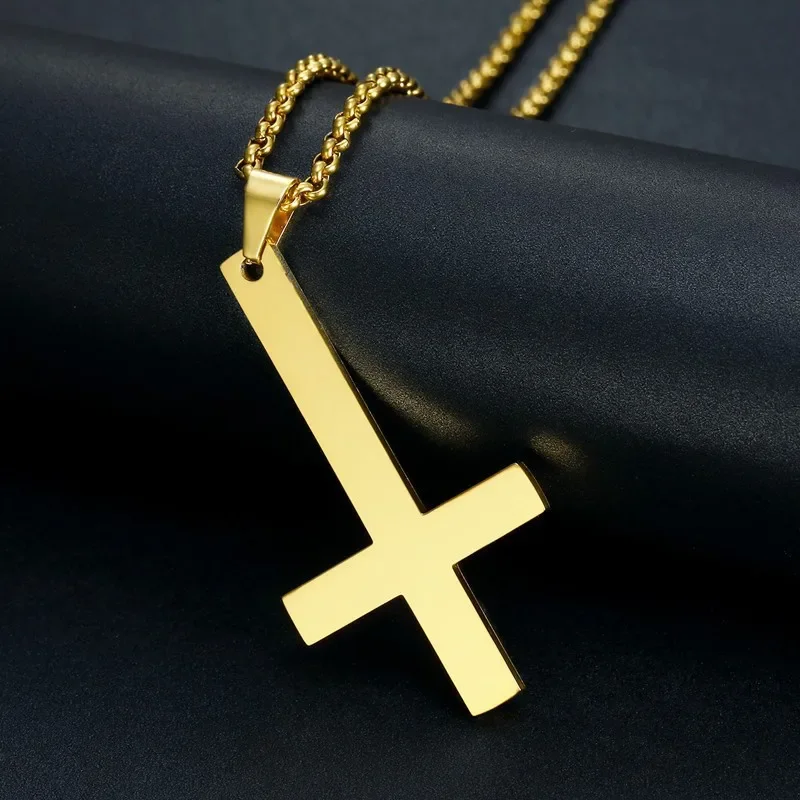 Anime Shizuku Cosplay Necklace Prop Accessories Stainless Steel Inverted Cross Pendant