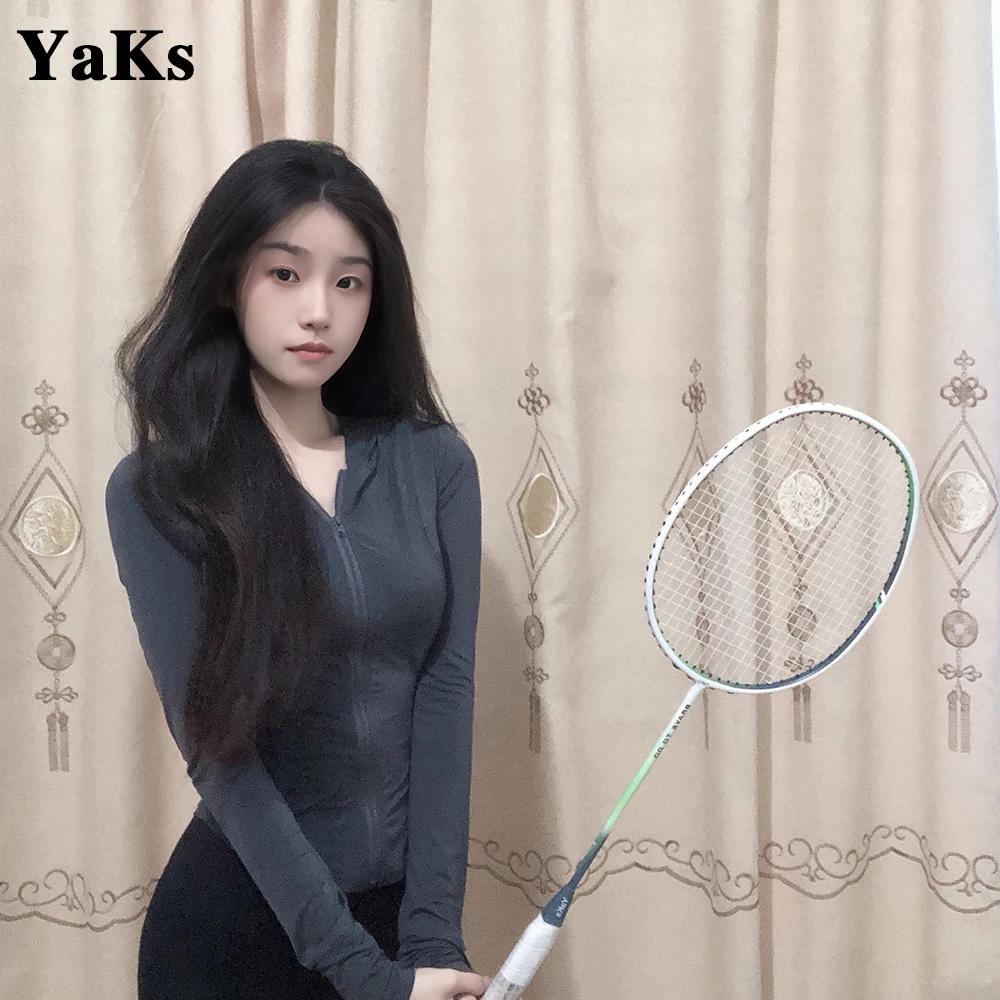 

Hot New YaKs Brand 4UG4 All Carbon Fiber Badminton Racket 675mm Badminton Racket High Quality 22-26 Pound Badminton Racket Adult