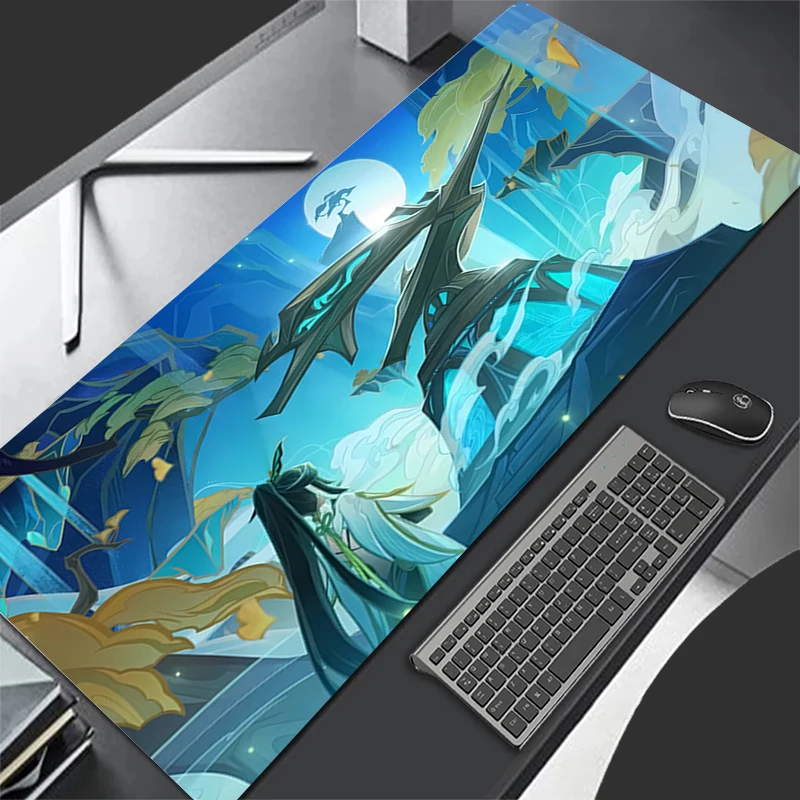 Mousepad Computer Gaming Accessories Keyboard Pad Office PC Rubber Mouse Pad Decoracion Desk G-genshin Impact Xianyun Mouse Mat