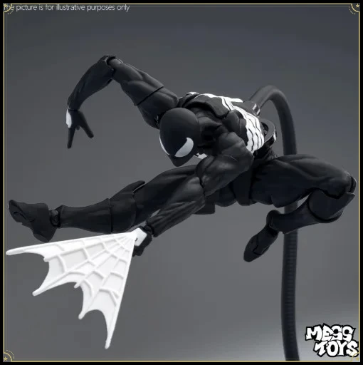 

Original Mess Toys Spider Figure Black Suit Neighbor Symbiote Scarlet Spider Kaine Parker Black Red Spider Action Figure Toys
