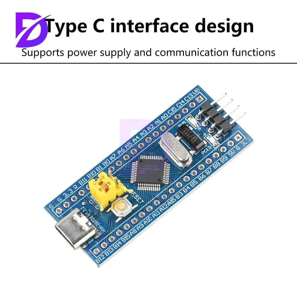 

STM32F103C8T6 Development Board with Type-C Interface, Programmable Core Board for Learning