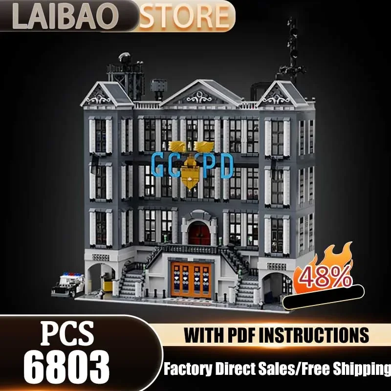 Building Model Moc Building Blocks Detention Iron Building Movie Model Technology Bricks DIY Construstion Set Gift Assembly Toys
