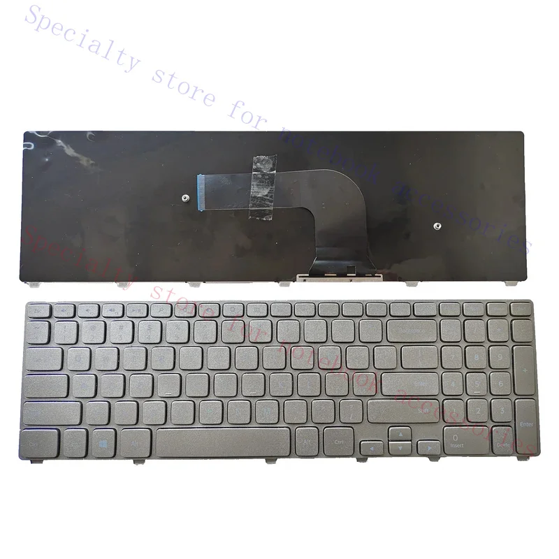 US Laptop Keyboard for DELL Inspiron 17 7000 7746 7737 15HR 0D4DD2 P24E no pointer no backlight silver