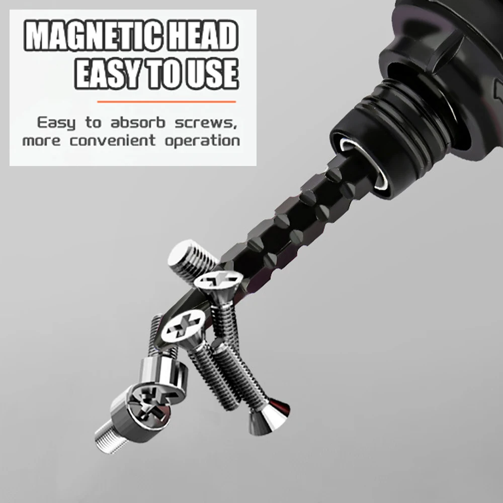 Mini Ratchet Screwdriver Rotating Handle Set CRV Telescopic Detachable Multi Shaped Short Handle Cross Triangle Head Repair Tool