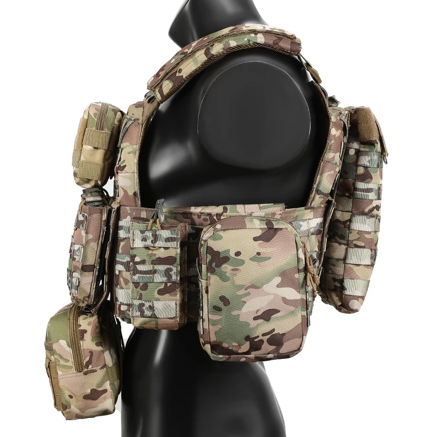 Chaleco de caza táctico MOLLE con bolsas - imagen 3