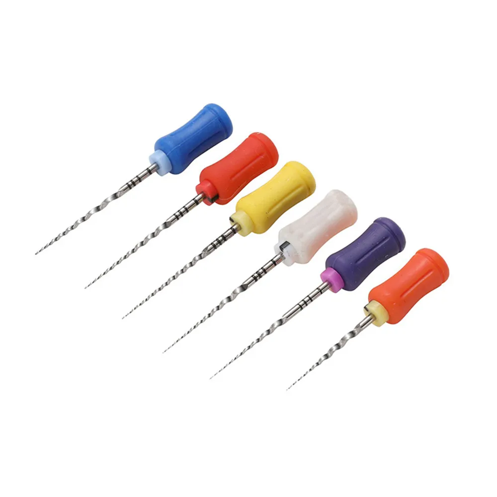 6 Pcs/pack Dental Root Canal Files 25mm SX-F3 Heat Activation Hand Use Rotary Large Taper NiTi Flexible Endo Dentistry Tools