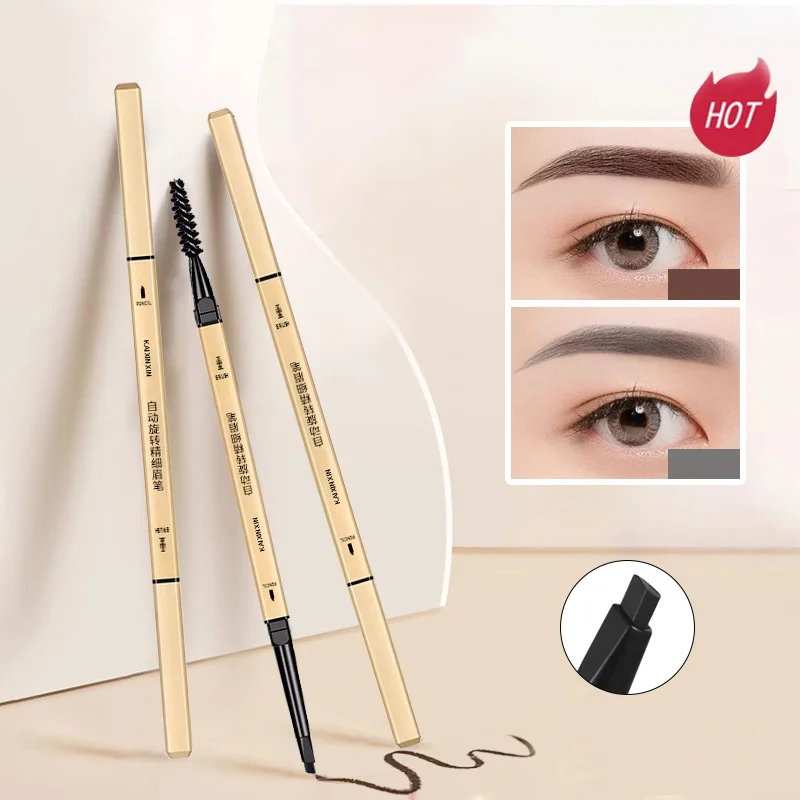 Eyebrow Pencil Thin Double Head Small Triangle Small Gold Chopstick Machete Eyebrow Pencil