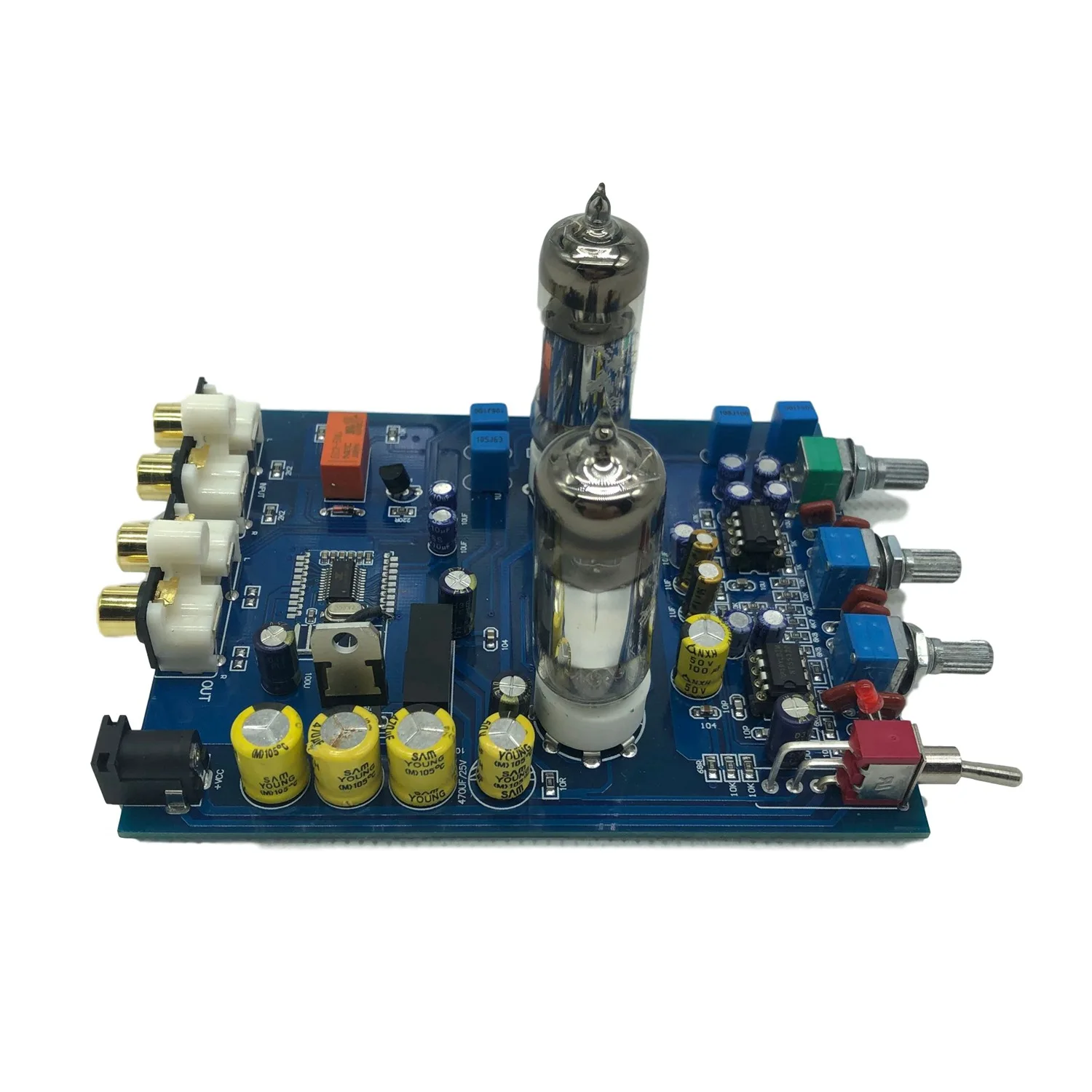 Amplificador Bluetooth Tube Preamplifier Fever Hifi 6J5 Bile Vacuum Tube Preamp JRC5532 Pre Amplifier Tone Control Board