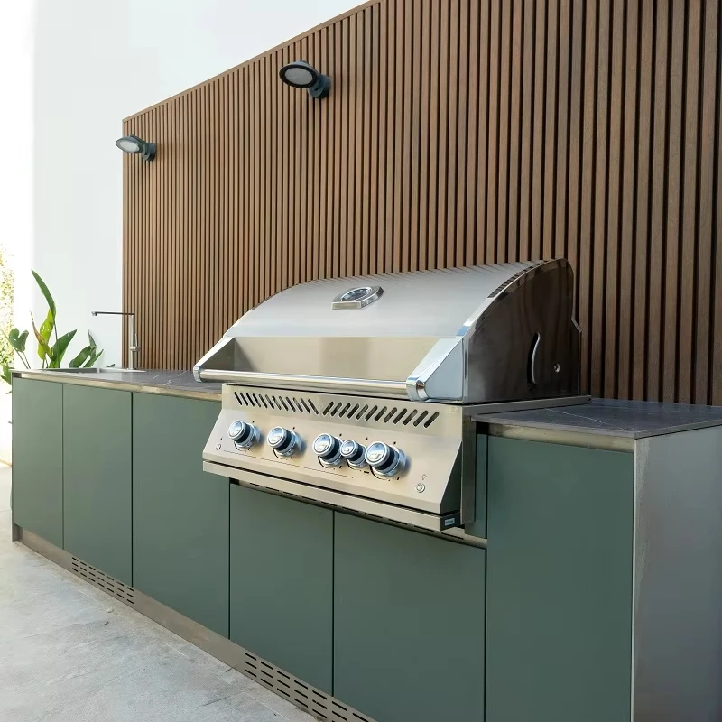 Backyard Garden Kitchen Outdoor Modular 304 Stainless Steel Outdoor Grill Kitchen Set