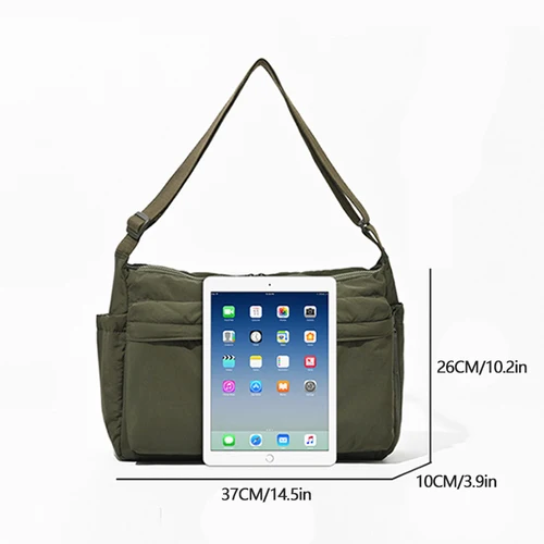 Imagen 2 del producto Bolso de hombro de ocio, bolso de hombro individual, bolso de ordenador de gran capacidad, bolso de hombro deportivo con múltiples bolsillos