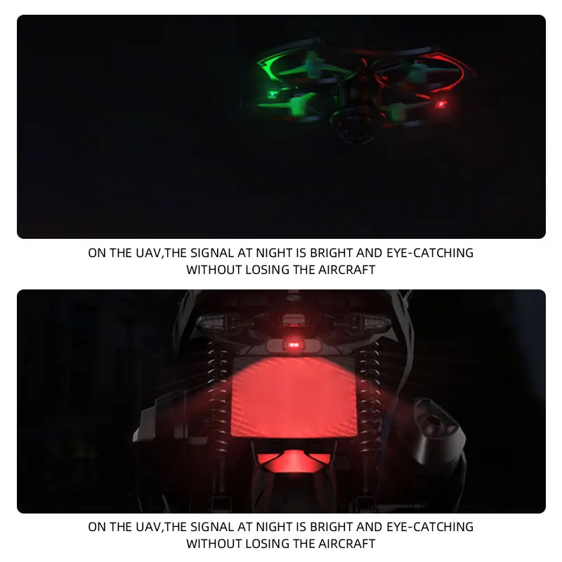 Motorcycle Universal Strobe Light 7 Color Drone Flash Turn Signal Indicator for Motorcycle Scooter Anti-collision Warning Light