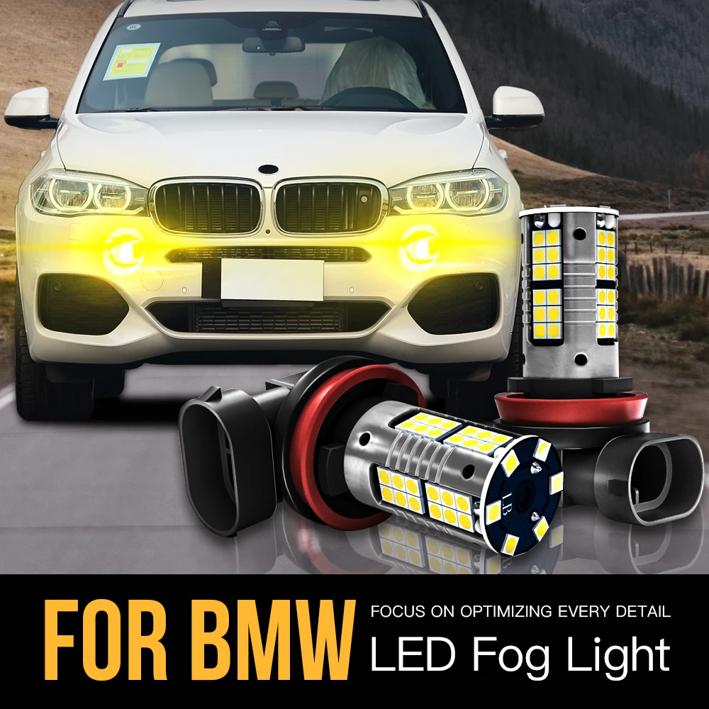 

2pcs H8 Canbus No Error LED Fog Light Blub Lamp For BMW F20 F21 F45 F23 F22 F87 F46 F30 F80 E93 E92 F34 F31 1 2 3 Series