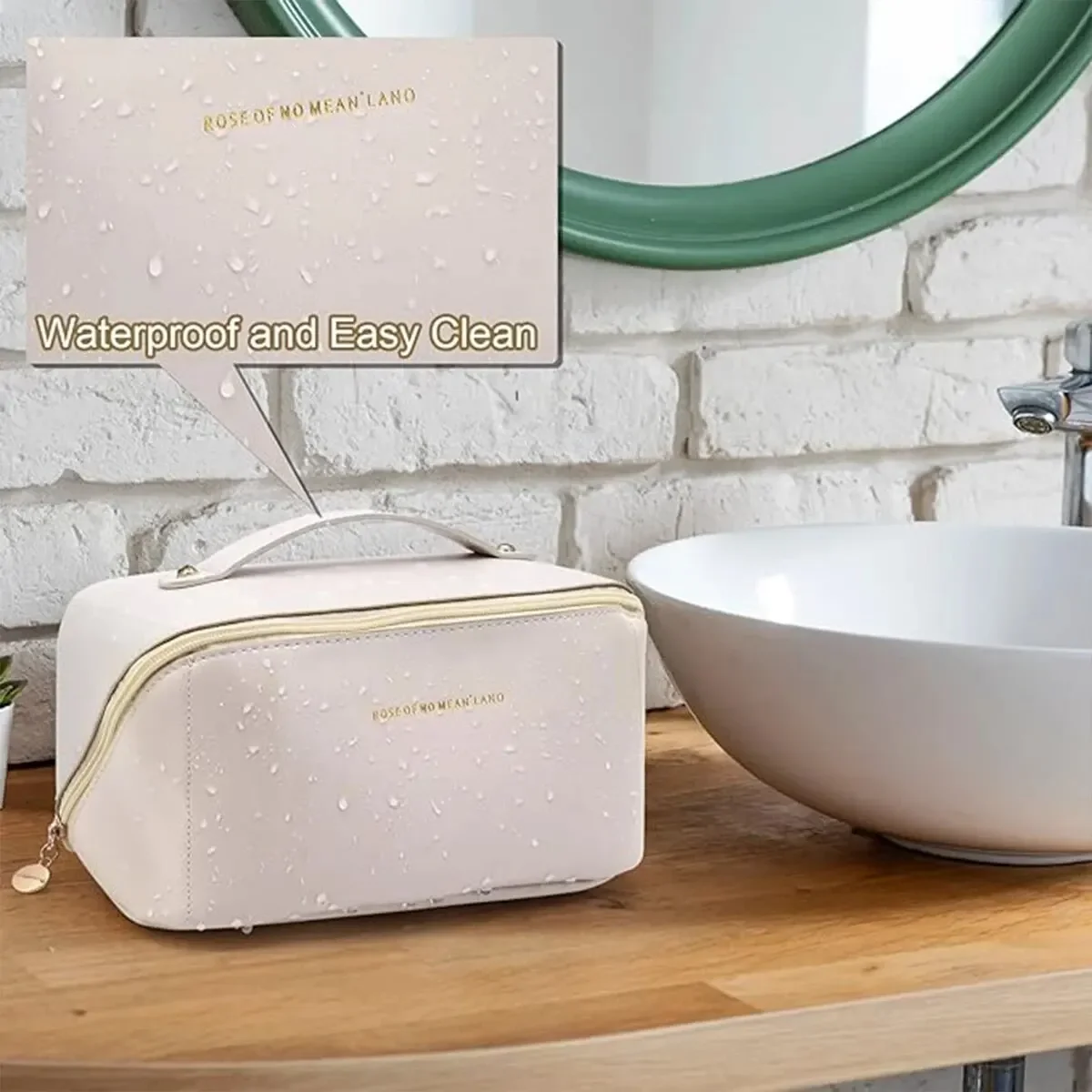 Women PU Clear Makeup Bag, Ladies Travel Cosmetic Bag, Transparent Toiletry Bag, Skin Care Storage Bag, Toiletry Storage Bag