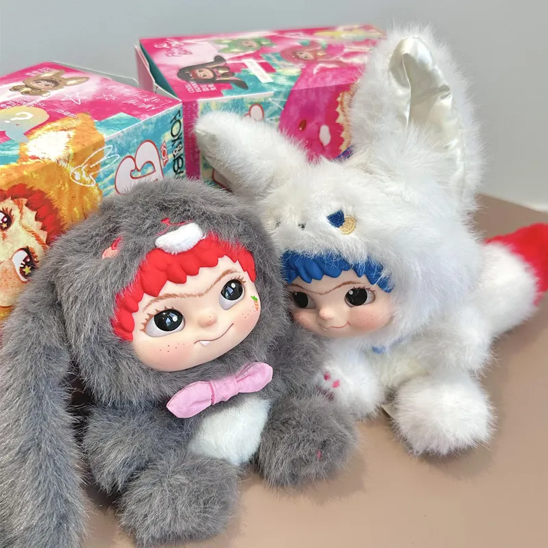 

Genuine Wakuku 2.0 Bunny & Fox Series Doll Blind Box Vinyl Plush Mystery Box Bag Pendant Decor Toys Surprise Gifts For Friends
