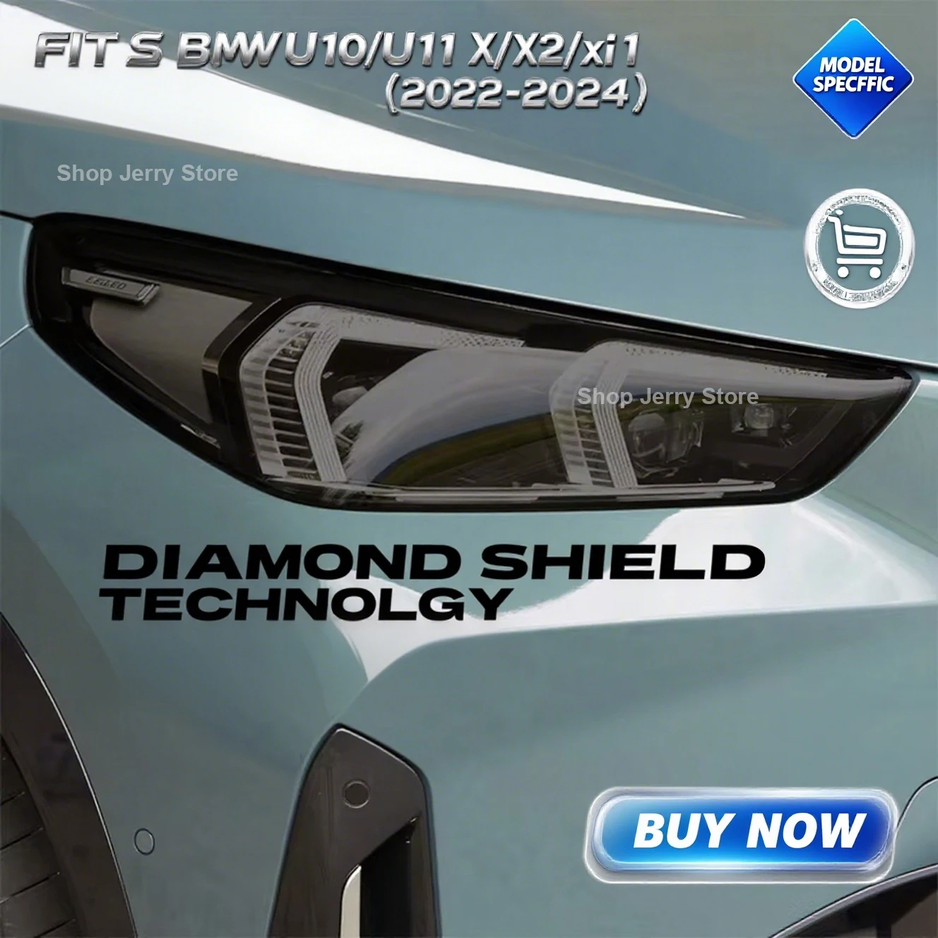 طبقة حماية المصباح PPF المضادة للخدش لسيارات BMW X1 X2 U10 U11 ix1 2022 2023 2024 طقم الفينيل المضادة للخدش رقاقة الحجر