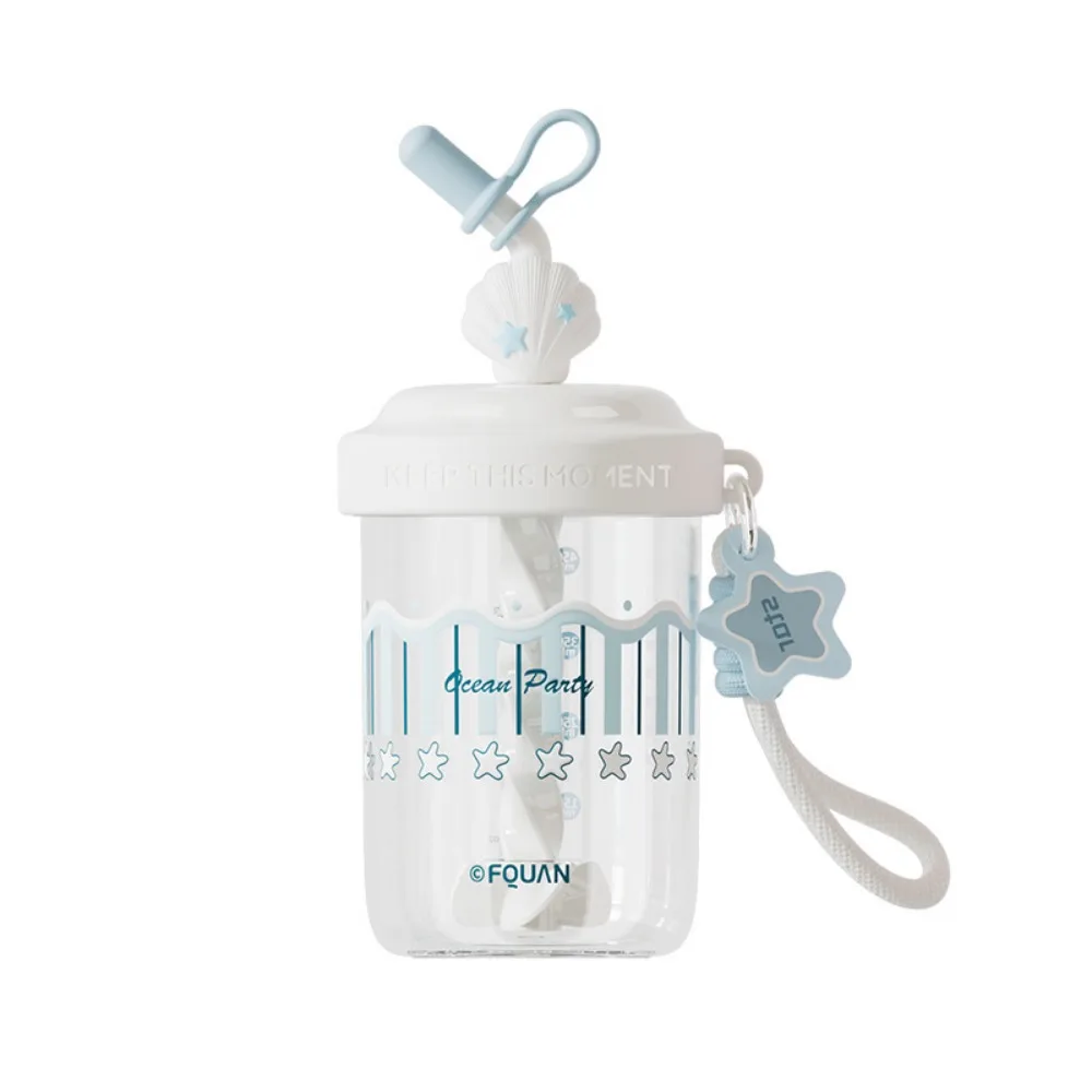 580ML Straw Water Bottles Straw Dust Cap Portable Handle Drinking Cup High-capacity Leak-proof Whey Protein Shaker Bottle
