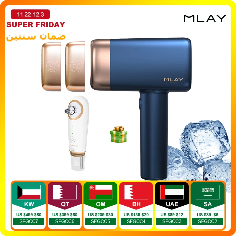 T14 MLAY IPL Hair Removal Machine Permanent Epilator Body Electric Malay Female Epilator 500000 Flashes Ice Cooling