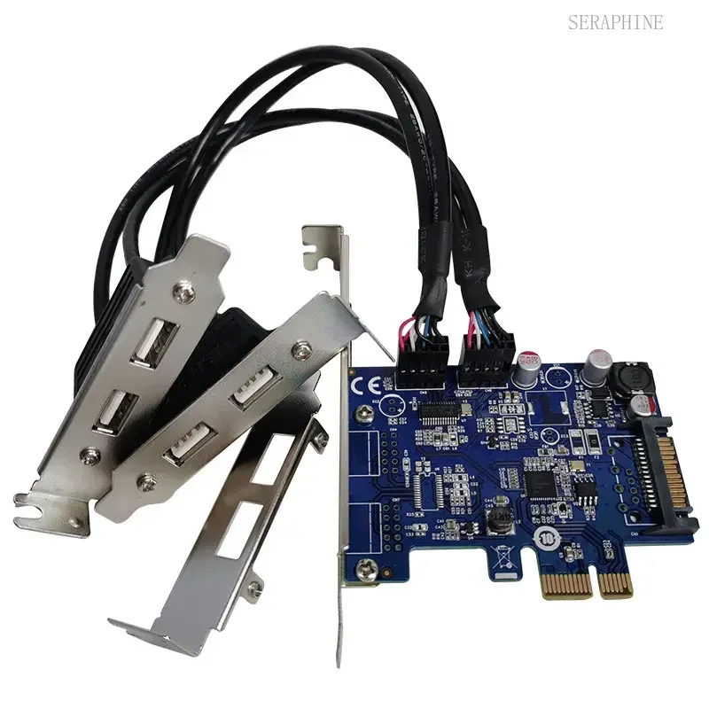 PCIe 2 ports usb internal 2 port 9pin 9-pin USB2.0 Card Expansion Bluetooth Usb WIFI PCI-E Adapter Converter Card