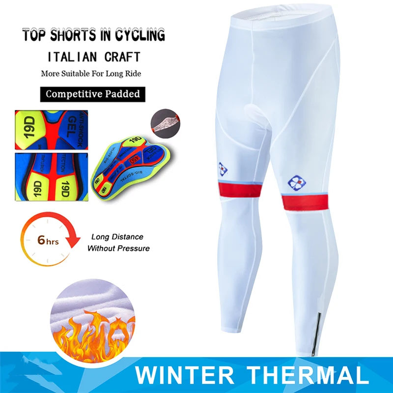 2025 FDJ Cycling Tights Mtb Pants Men\'s Cycling Clothing Female Winter Bicycle Downhill Pants Balck Trousers For Bicycle Gel Pad