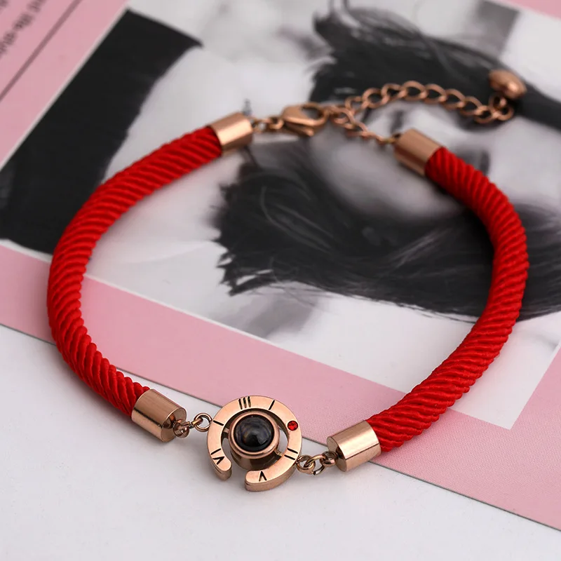 

DCEE Latest Personalized Photos Men and Women Stainless Steel Customized Projection Bracelet Couple Family Commemorative Jewelry
