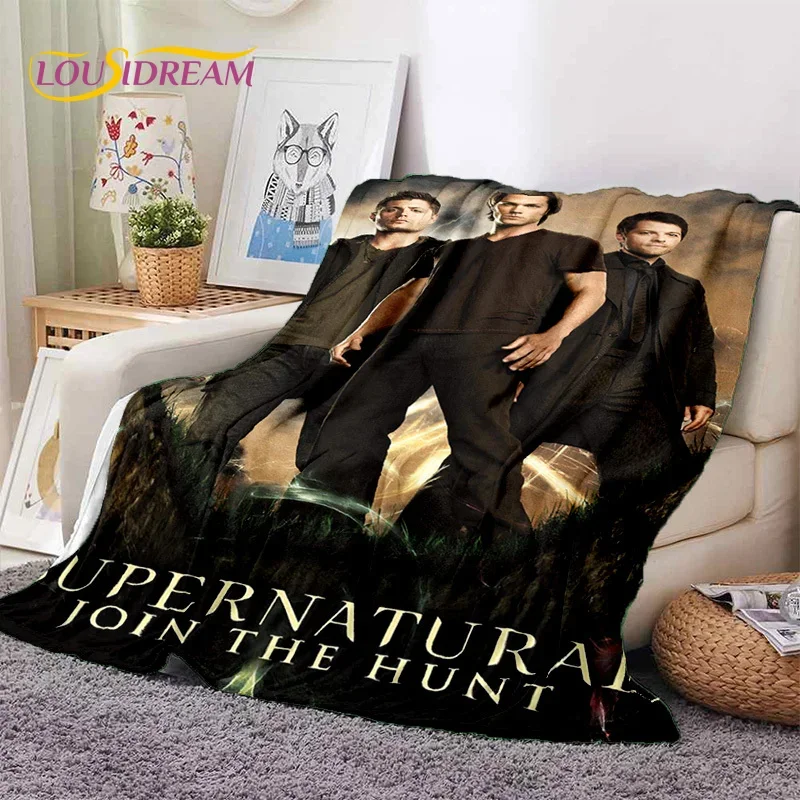 Latest Supernatural Dean Sam Soft Flannel Blanket for Beds Bedroom Sofa Picnic,Throw Blanket for Cover Outdoor Leisure Nap Gift