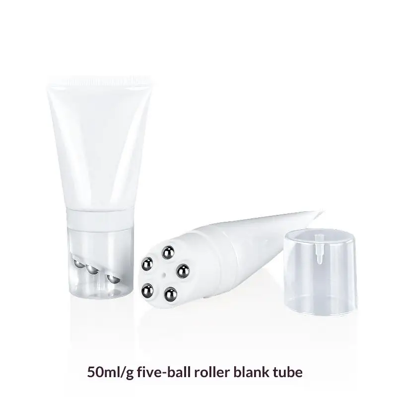 (N) 50/80g Five Stainless Steel Ball Massage Bottle Neck Cream Body Lotion Packaging Massage Cream Repeatable Plastic Container