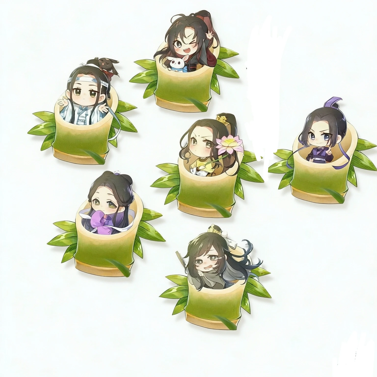 Mo Dao Zu Shi Tian Guan Ci Fu Cute Anime Badge Acrylic Brooch Heaven Official’s Blessing Scum Villain Lapel Pins Jewelry Gift