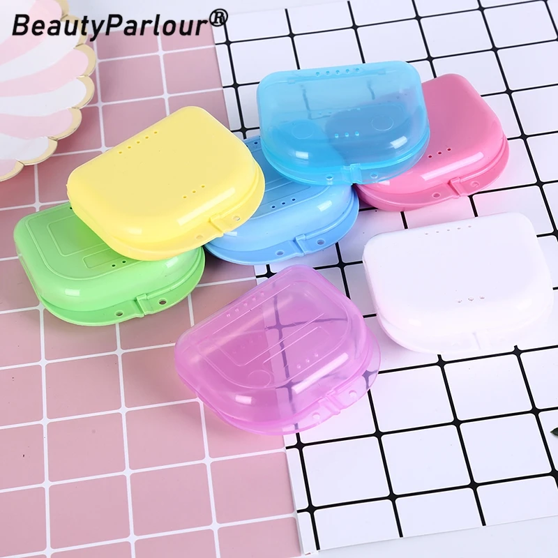 

1PCS Dental False Teeth Appliance Container Storage Boxes Dentures Cleaner Levert Dropship Denture Bath Storage Box Case