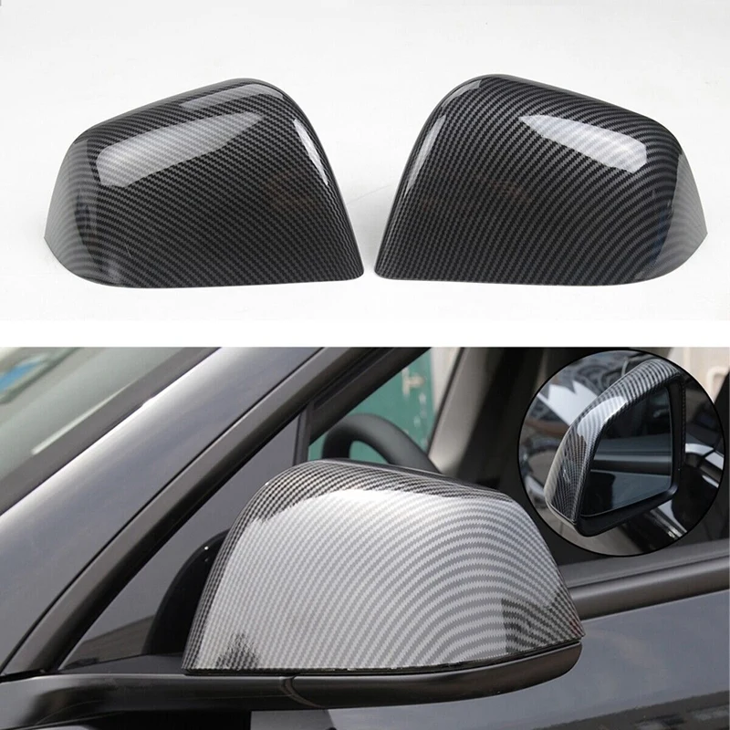 

For Tesla Model Y 2020-2023 Rearview Mirror Cover Side Door Mirror Cover Cap Trim Car Accessories