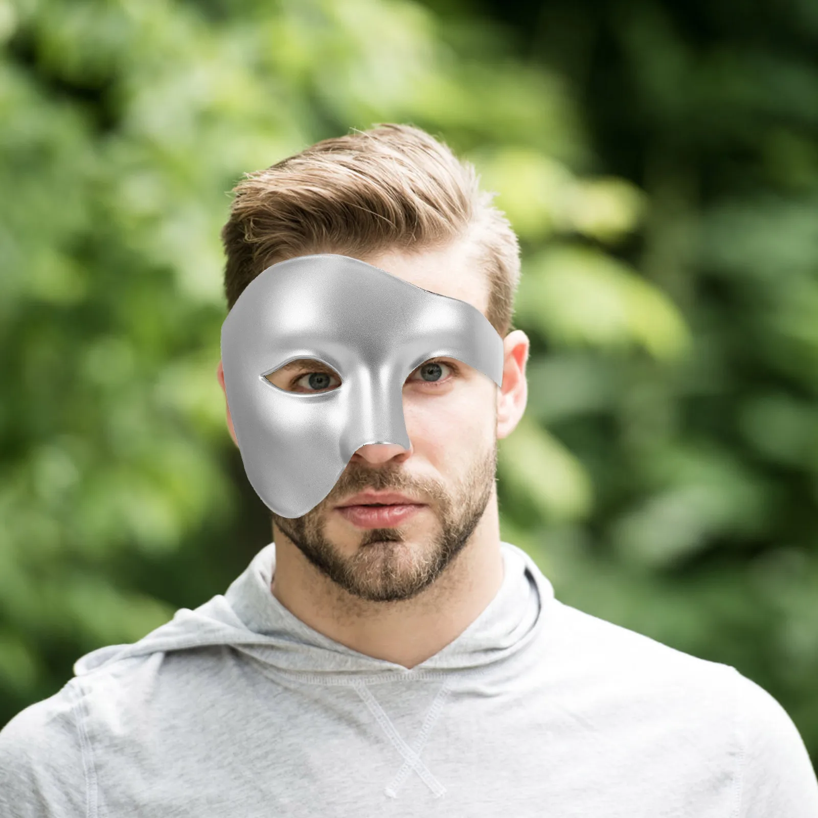

Half Face Masquerade Mask Vintage Carnival Costume for Men Adult Decorative Halloween Prop Male Eye Cover Dress Up Accessory