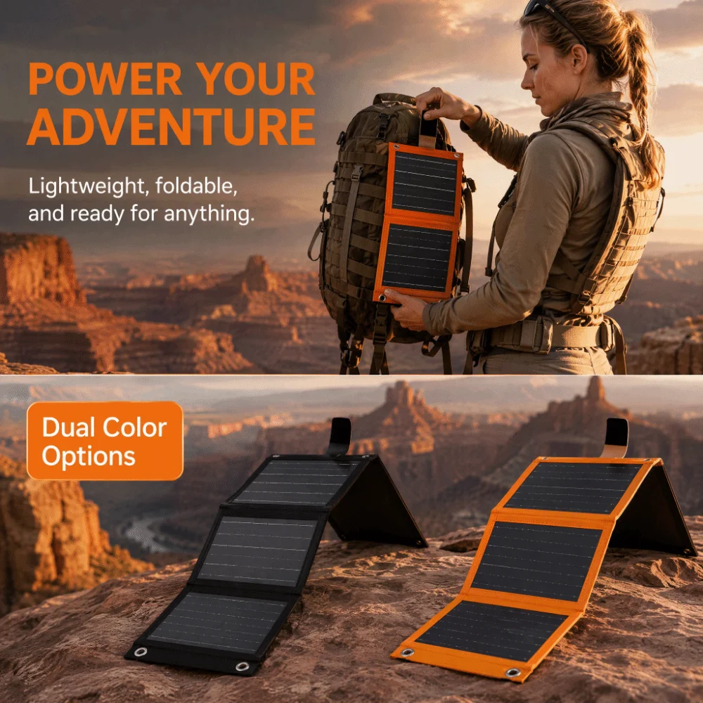 USB Port Solar Panel Charger 10W 5V Waterproof Foldable Solar Panel Flexible Design Folding Design Portable Solar Charger