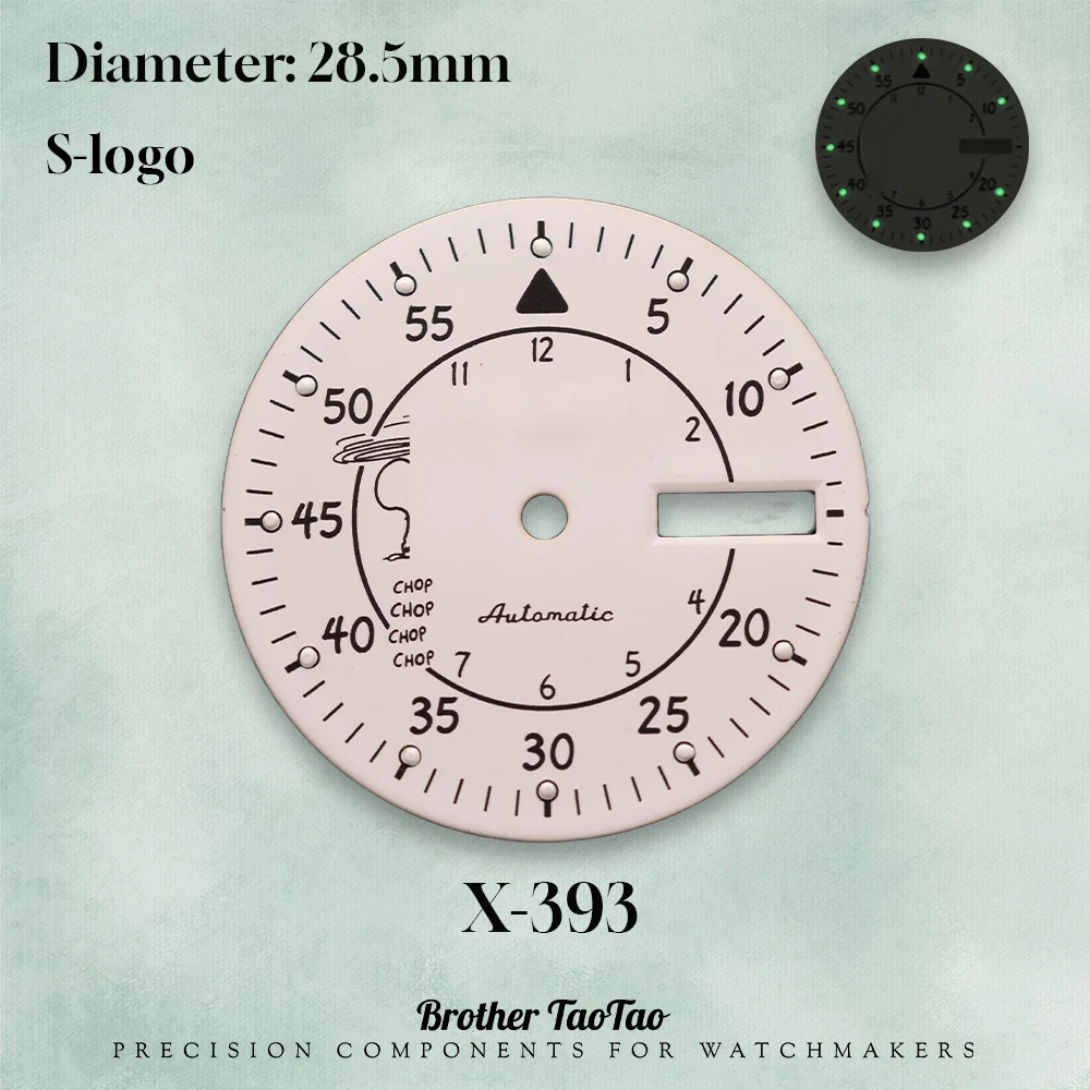 Men‘s Watch Modification Contrast Knight Dials 28.5mm for NH35/NH36 Movements | with S Logo - Watch Modification Accessories