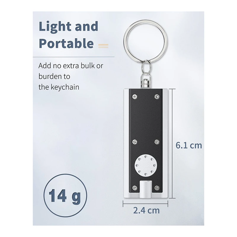 Y50A-Mini-LED-Schlüsselanhänger-Taschenlampe, 12 Lumen, tragbar, ultrahelles Licht für EDC, Outdoor, Camping, Wandern und Notbeleuchtung