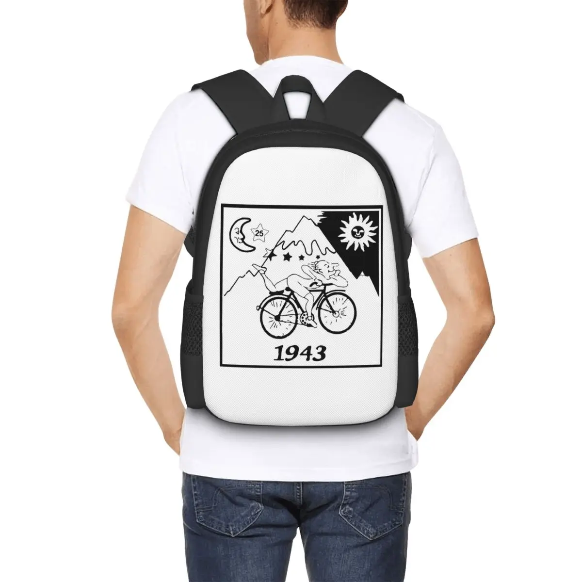 

Discovery Of LSD Albert Hofmann Student Backpack School Bag Hiking Travel Daypack for Men Women Fashion Bookbag Shoulder Bags